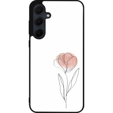 Samsung Galaxy A36 Case Hülle - Silikon schwarz Spring 23 minimalist flower