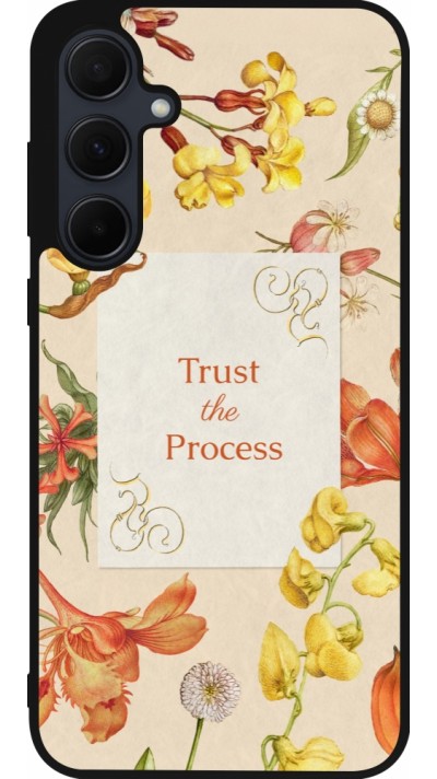 Coque Samsung Galaxy A36 - Silicone rigide noir Trust the process Spring 2026