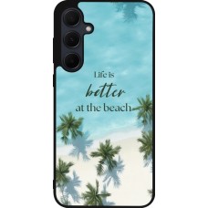 Samsung Galaxy A36 Case Hülle - Silikon schwarz Summer 2025 Life is better at the beach
