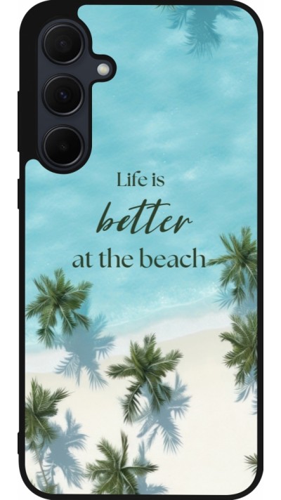 Samsung Galaxy A36 Case Hülle - Silikon schwarz Summer 2025 Life is better at the beach