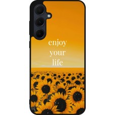 Coque Samsung Galaxy A36 - Silicone rigide noir Summer 2026 Enjoy your life
