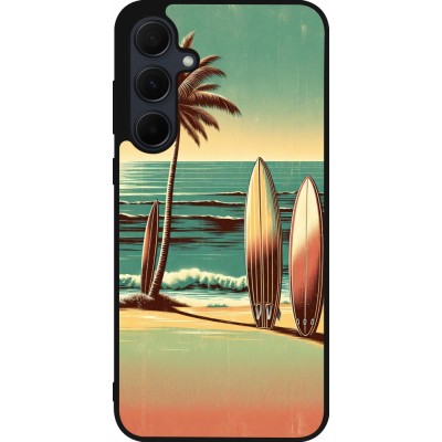 Samsung Galaxy A36 Case Hülle - Silikon schwarz Surf Paradise