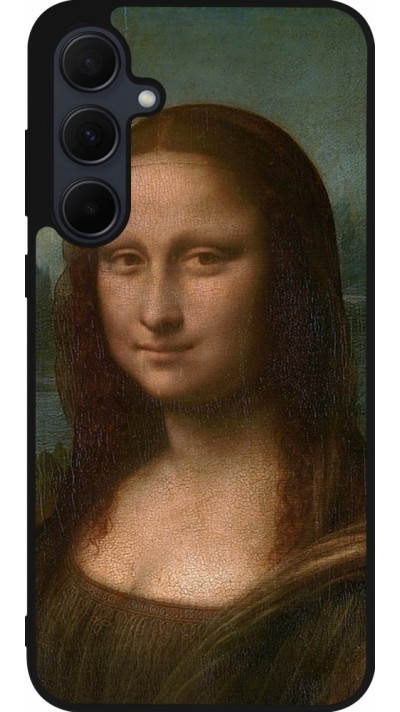Coque Samsung Galaxy A36 - Silicone rigide noir Tableau art - La Joconde - Léonard de Vinci