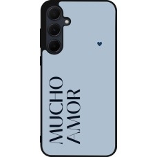 Samsung Galaxy A36 Case Hülle - Silikon schwarz Valentine 2024 mucho amor azul
