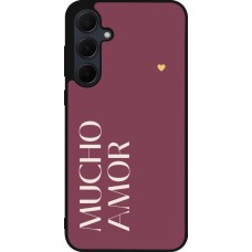Samsung Galaxy A36 Case Hülle - Silikon schwarz Valentine 2024 mucho amor rosado