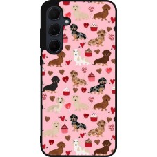 Samsung Galaxy A36 Case Hülle - Silikon schwarz Valentine 2024 puppy love