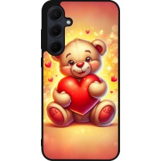 Samsung Galaxy A36 Case Hülle - Silikon schwarz Valentin 2024 Teddy Liebe