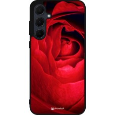 Samsung Galaxy A36 Case Hülle - Silikon schwarz Valentine 2022 Rose