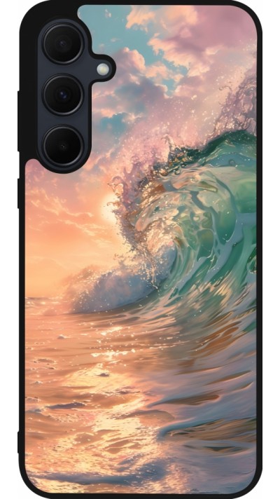 Samsung Galaxy A36 Case Hülle - Silikon schwarz Wave Sunset