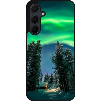Samsung Galaxy A36 Case Hülle - Silikon schwarz Winter 22 Northern Lights