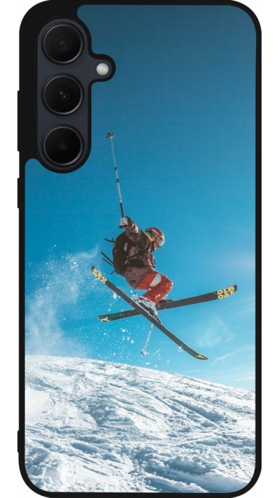 Samsung Galaxy A36 Case Hülle - Silikon schwarz Winter 22 Ski Jump