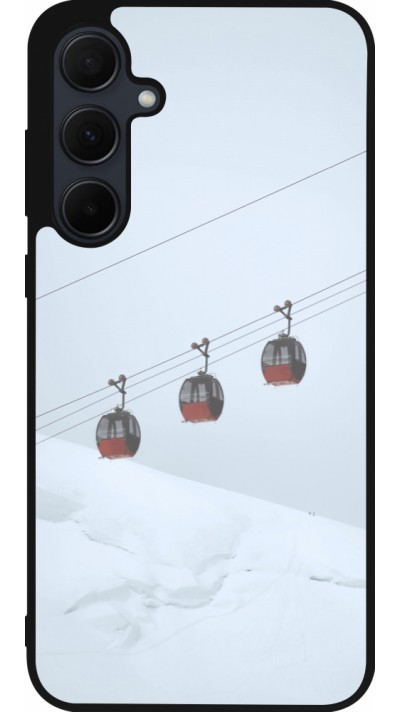 Samsung Galaxy A36 Case Hülle - Silikon schwarz Winter 22 ski lift