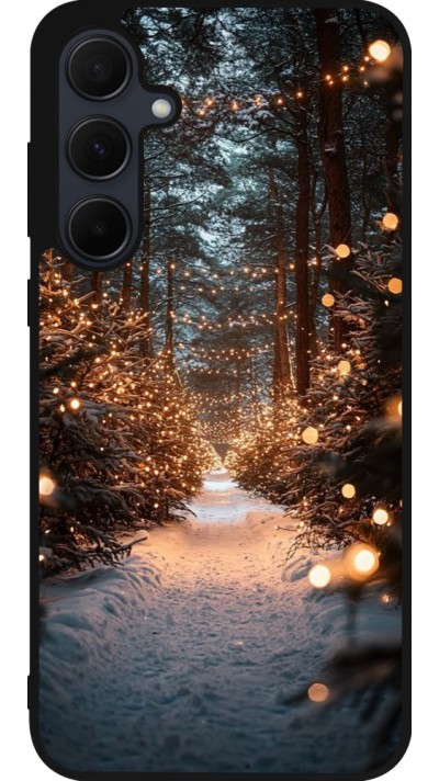 Samsung Galaxy A36 Case Hülle - Silikon schwarz Winter 25 Winter snowy road