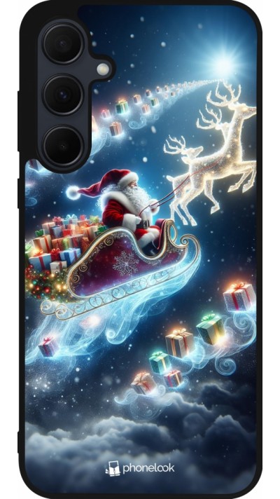 Samsung Galaxy A36 Case Hülle - Silikon schwarz Weihnachten 2023 Verzauberter Weihnachtsmann