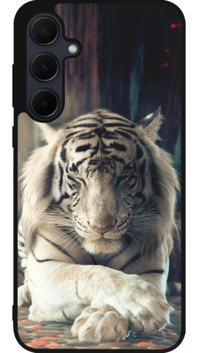 Samsung Galaxy A36 Case Hülle - Silikon schwarz Zen Tiger