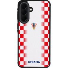 Samsung Galaxy A37 Case Hülle - Silikon schwarz Kroatien 2026 personalisierbares Fussballtrikot