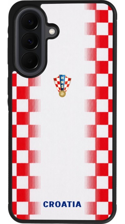 Samsung Galaxy A37 Case Hülle - Silikon schwarz Kroatien 2026 personalisierbares Fussballtrikot