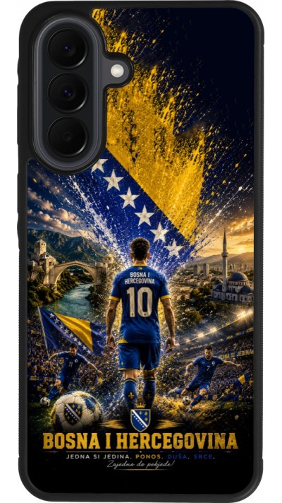 Coque Samsung Galaxy A37 - Silicone rigide noir Football Bosnie-Herzégovine splash 2026