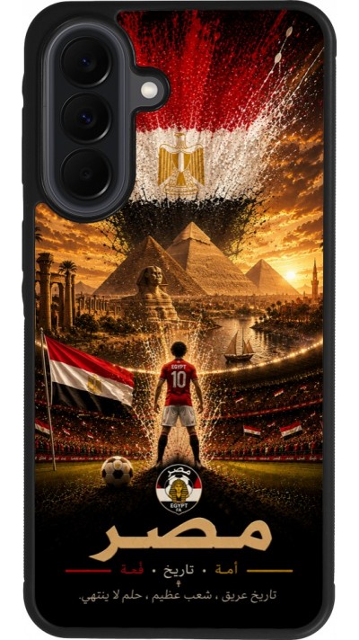 Coque Samsung Galaxy A37 - Silicone rigide noir Football Égypte splash 2026
