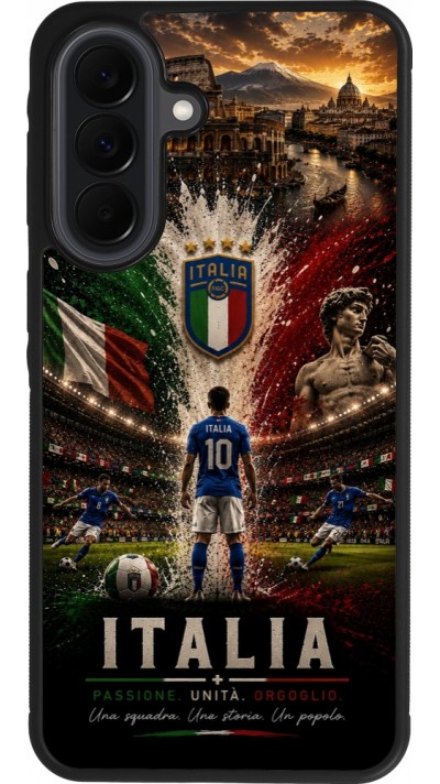Coque Samsung Galaxy A37 - Silicone rigide noir Football Italie splash 2026