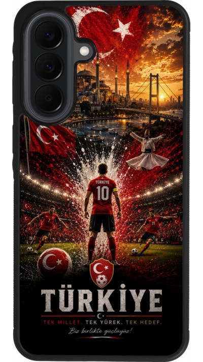 Coque Samsung Galaxy A37 - Silicone rigide noir Football Turquie splash 2026