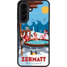 Samsung Galaxy A37 Case Hülle - Silikon schwarz Zermatt Mountain Jacuzzi