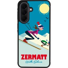 Samsung Galaxy A37 Case Hülle - Silikon schwarz Zermatt Ski Downhill