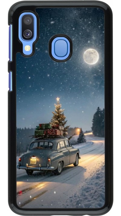 Samsung Galaxy A40 Case Hülle - Christmas 25 Car with Tree Xmas