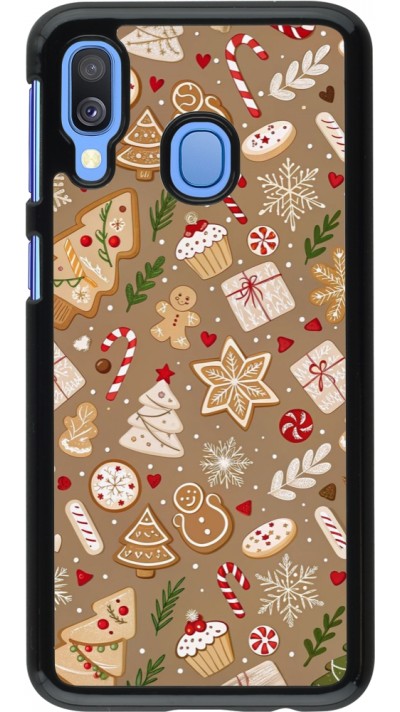 Samsung Galaxy A40 Case Hülle - Christmas 25 Pattern Ginger Cookie