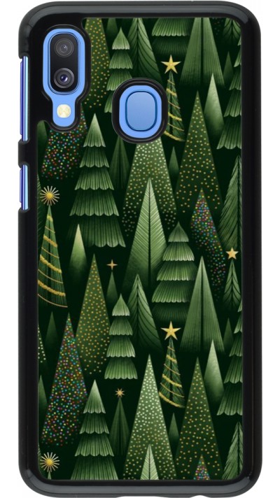 Samsung Galaxy A40 Case Hülle - Christmas 25 Pattern Xmas Tree