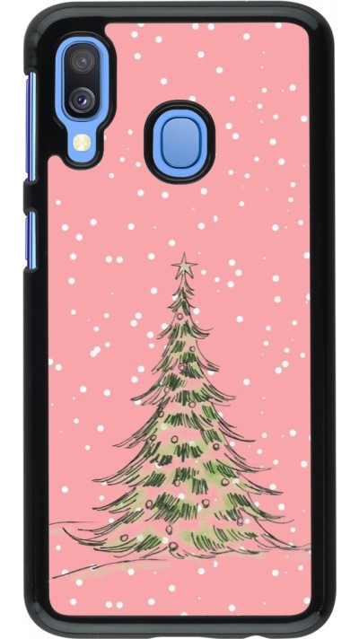 Samsung Galaxy A40 Case Hülle - Christmas 25 Pink Tree
