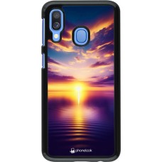 Samsung Galaxy A40 Case Hülle - Sonnenuntergang gelb violett