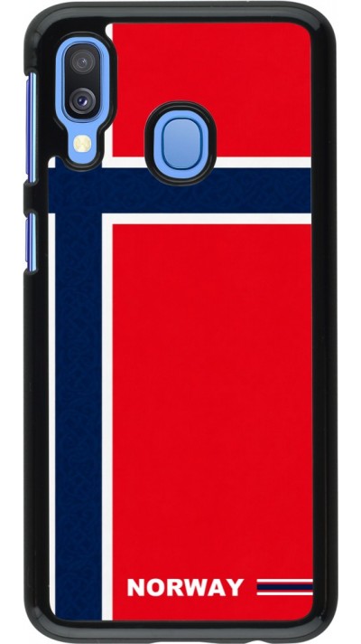 Samsung Galaxy A40 Case Hülle - Norwegen 2026 personalisierbares Fussballtrikot