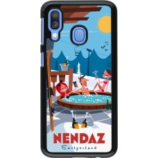 Samsung Galaxy A40 Case Hülle - Nendaz Mountain Jacuzzi
