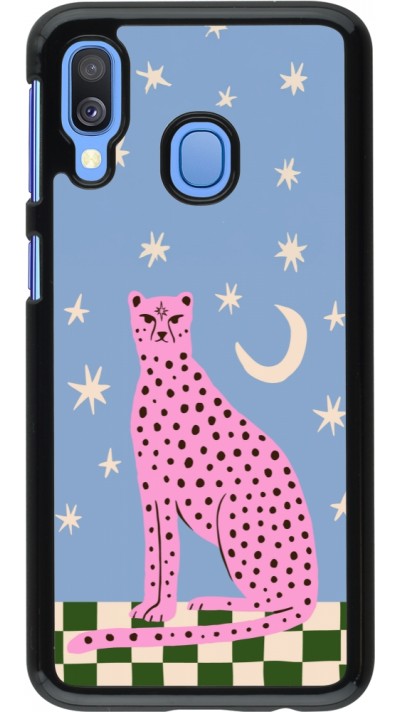 Samsung Galaxy A40 Case Hülle - Pink leopard with stars 2026