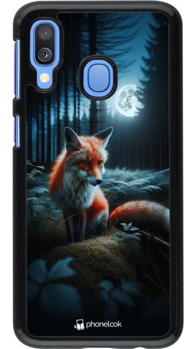 Coque Samsung Galaxy A40 - Renard lune forêt