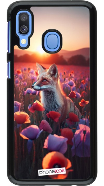 Coque Samsung Galaxy A40 - Renard pourpre au crépuscule