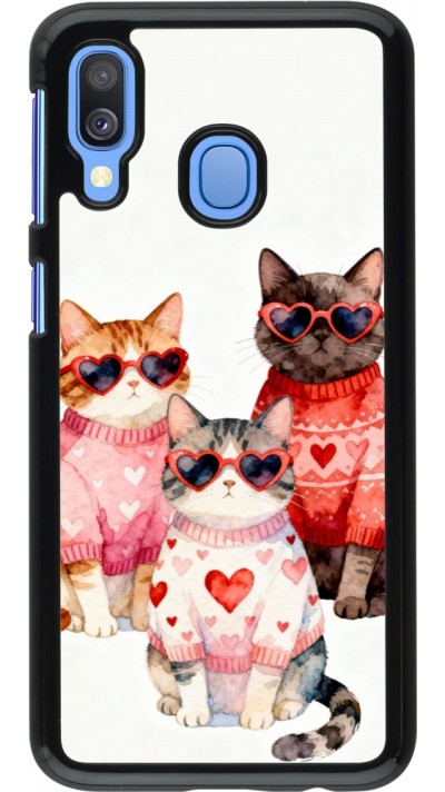 Samsung Galaxy A40 Case Hülle - Saint Valentines Day 26 Cat Love