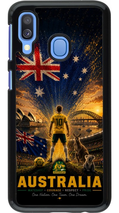 Samsung Galaxy A40 Case Hülle - Fussball Australien splash 2026