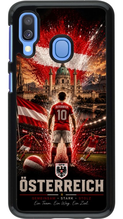 Samsung Galaxy A40 Case Hülle - Fussball Österreich splash 2026