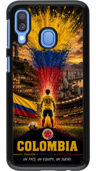 Samsung Galaxy A40 Case Hülle - Fussball Kolumbien splash 2026