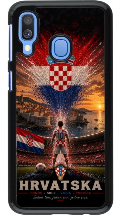 Samsung Galaxy A40 Case Hülle - Fussball Kroatien splash 2026