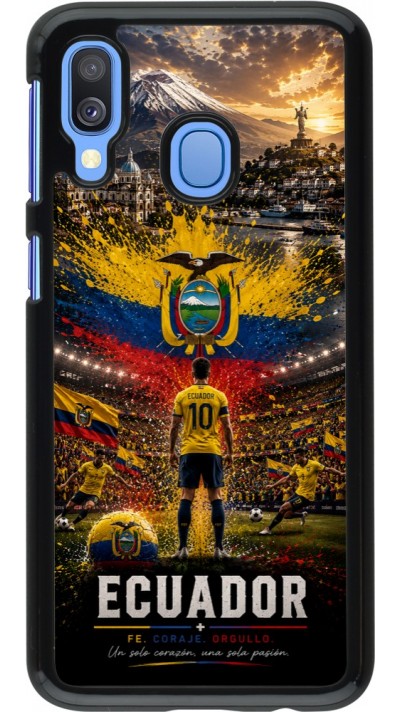 Samsung Galaxy A40 Case Hülle - Fussball Ecuador splash 2026