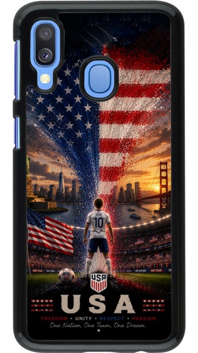 Samsung Galaxy A40 Case Hülle - Fussball Vereinigten Staaten splash 2026