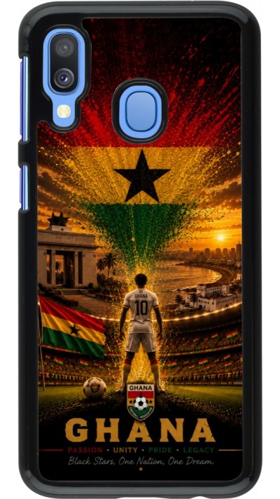 Samsung Galaxy A40 Case Hülle - Fussball Ghana splash 2026