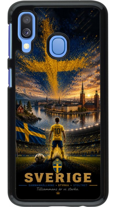 Samsung Galaxy A40 Case Hülle - Fussball Schweden splash 2026