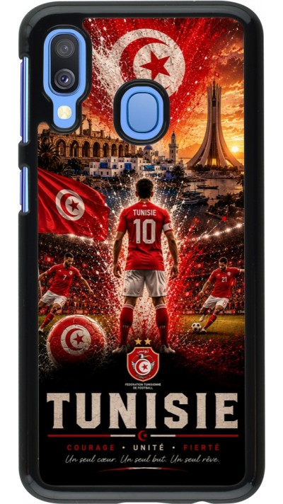 Samsung Galaxy A40 Case Hülle - Fussball Tunesien splash 2026