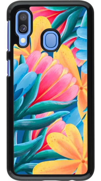 Samsung Galaxy A40 Case Hülle - Spring 23 colorful flowers