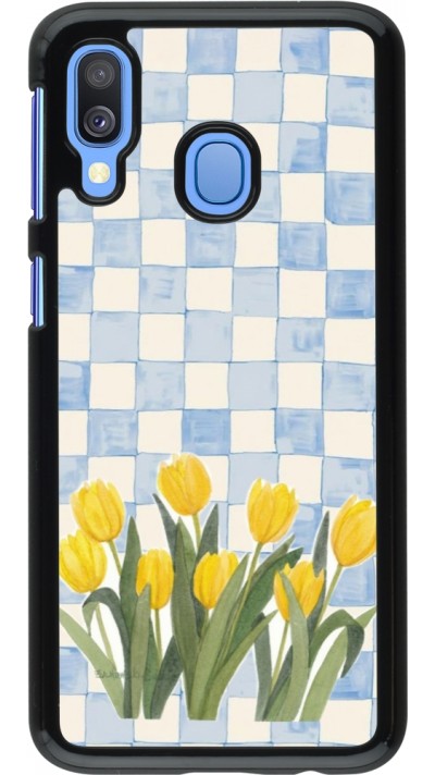 Samsung Galaxy A40 Case Hülle - Blue vichy tulips 2026