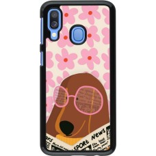 Samsung Galaxy A40 Case Hülle - Dog with newspaper Spring 2026